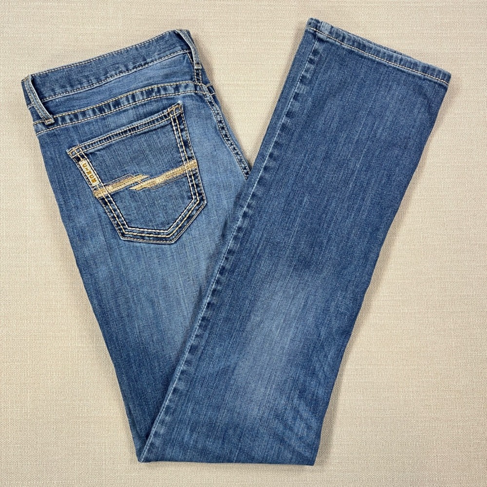 Cinch Ian Slim Fit Bootcut Jeans Mens 34x36 Medium Wash Stretch MB57136001
